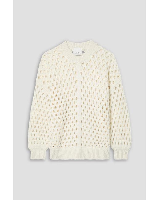 Isabel Marant Natural Tane Open-knit Alpaca-blend Sweater