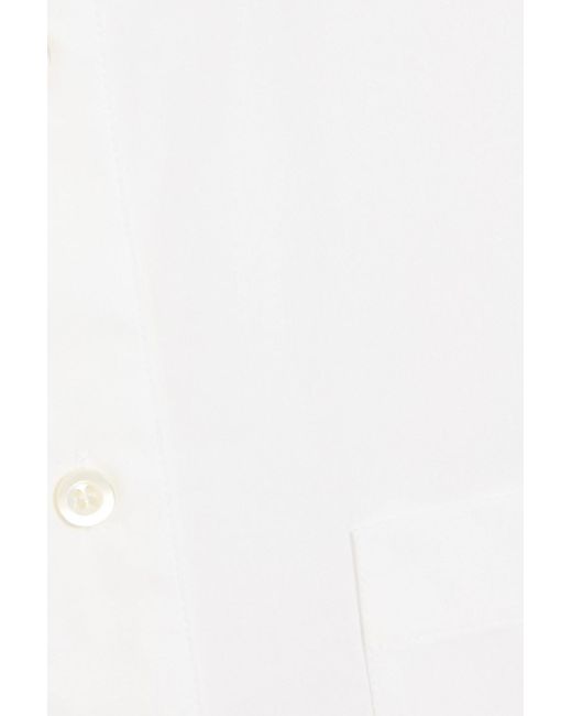FRAME White Cotton-Poplin Mini Shirt Dress