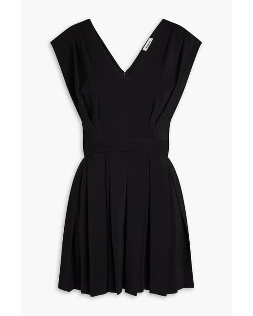 Sandro Black Pleated Crepe Playsuit