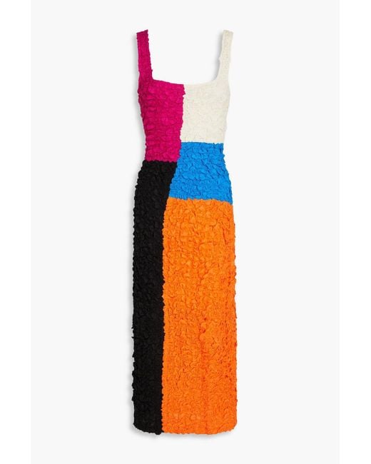 Mara Hoffman Orange Midikleid aus TM in patchwork-optik