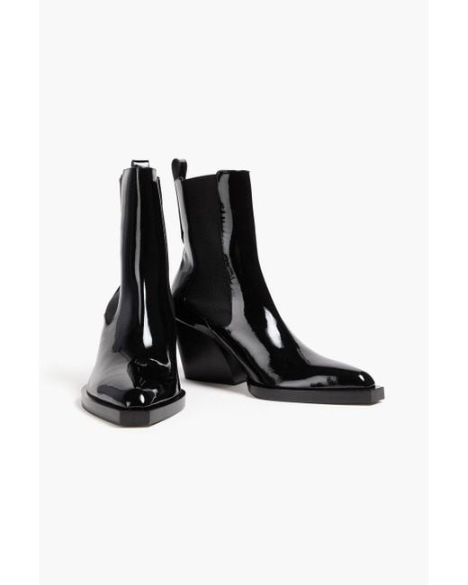 Zimmermann Black Patent-Leather Ankle Boots