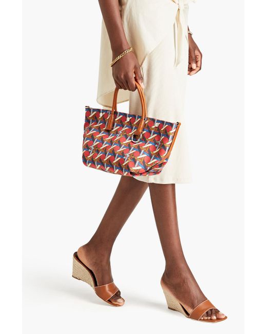 Tory Burch Red Bedruckte tote bag aus shell