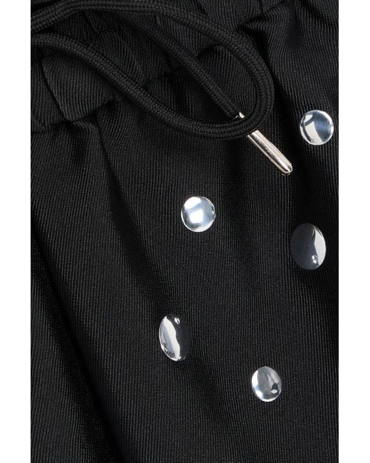 Sandro Black Studded Faille Shorts