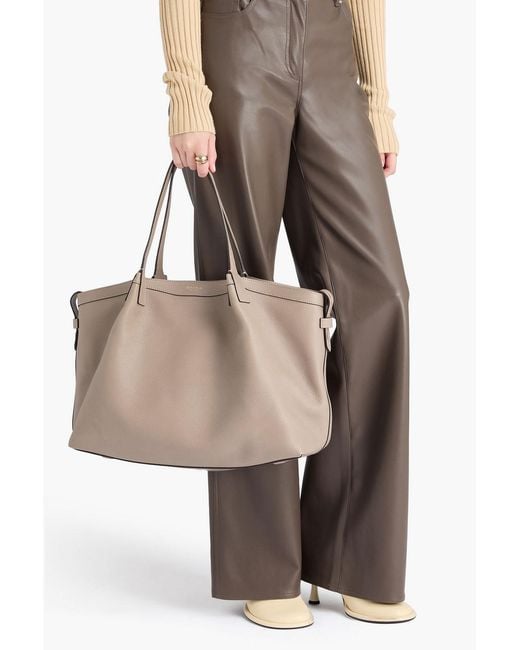Serapian Natural Secret Pebbled-Leather Tote