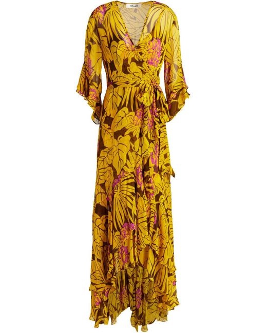 Chiffon Midi Wrap Dress 