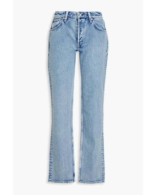 Rag & Bone Blue Alisha Low-rise Straight-leg Jeans