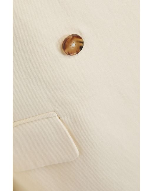 Loulou de Saison Natural Icha Double-breasted Cotton And Linen-blend Twill Blazer