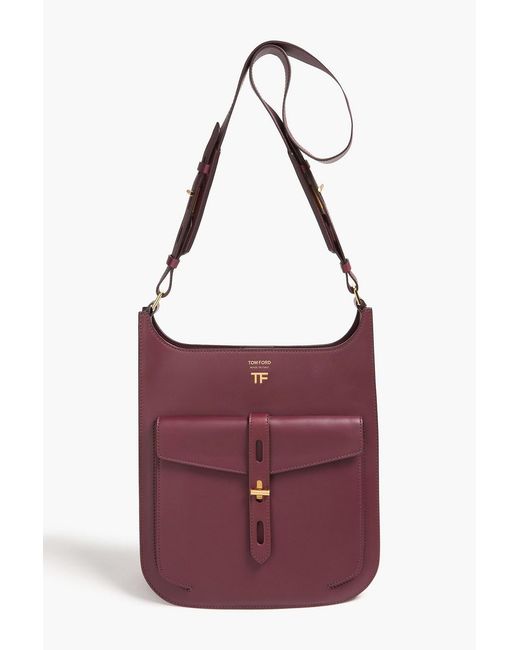 Tom Ford Purple Leather Shoulder Bag