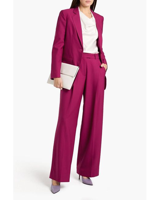 Another Tomorrow Pink Wool Blazer