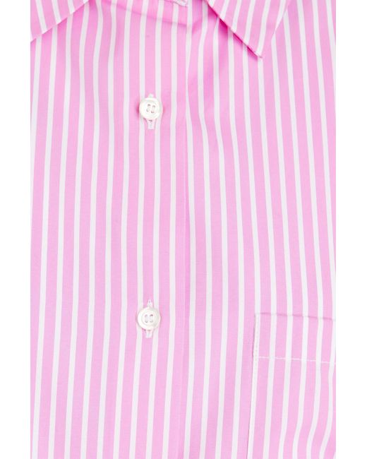 IRO Pink Yara Striped Cotton-poplin Shirt