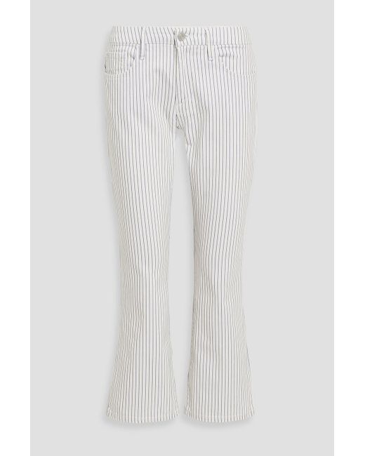 FRAME Natural Le Crop Mini Boot Striped Mid-rise Bootcut Jeans