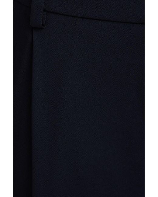 Vince Blue Pleated Twill Wide-leg Pants