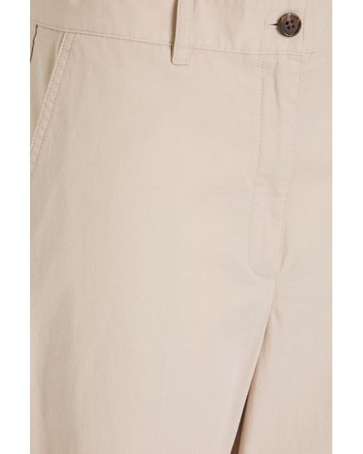 Theory White Hose mit geradem bein aus twill aus einer baumwollmischung