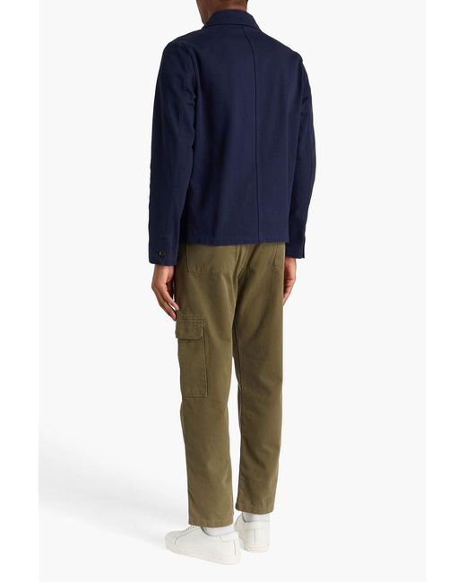 Slowear Blue Cotton-Gabardine Jacket for men