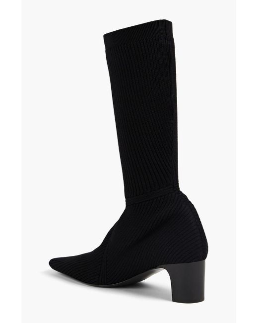 Jil Sander Black Sock boots aus stretch-strick