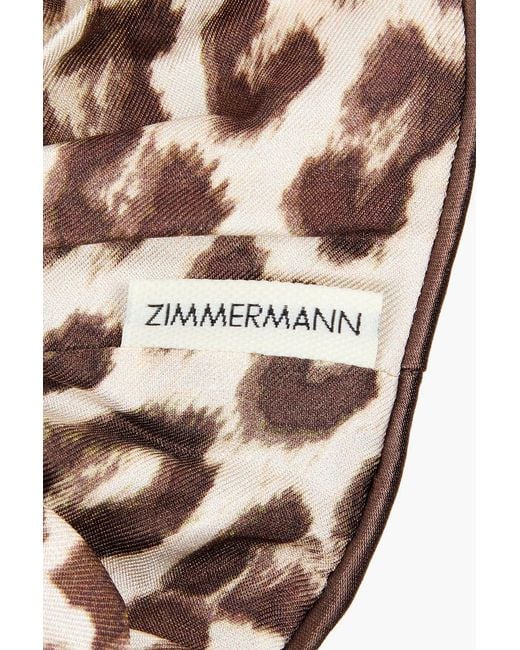 Zimmermann Pink Leopard-Print Silk-Twill Hair Tie