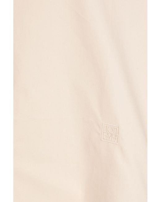 Totême  Natural Cropped Cotton-Poplin Shirt