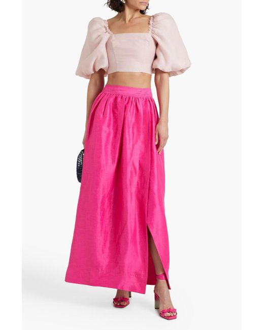 Aje. Pink Esme cropped oberteil aus organza