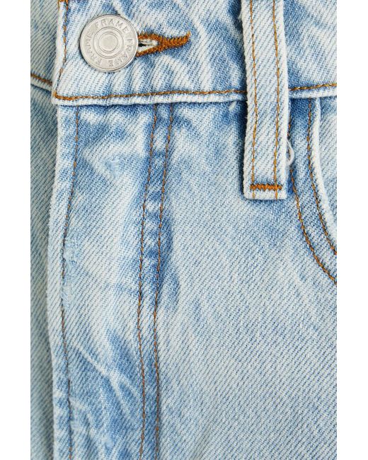 FRAME Blue Jeans mit weitem bein aus denim in ausgewaschener optik