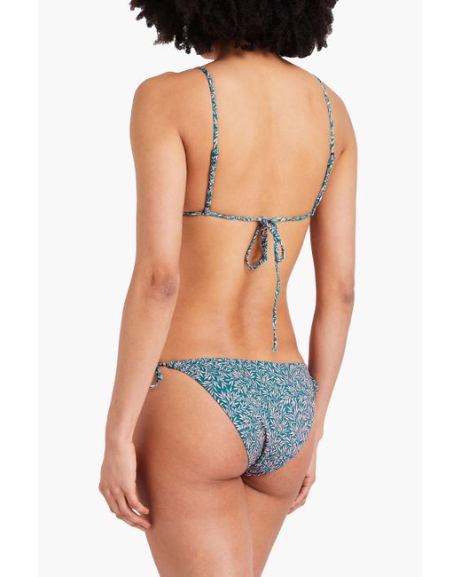 Onia Blue Alexa Liberty-print Triangle Bikini Top