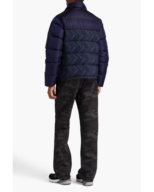 Missoni Blue Quilted Printed Shell Jacket for men