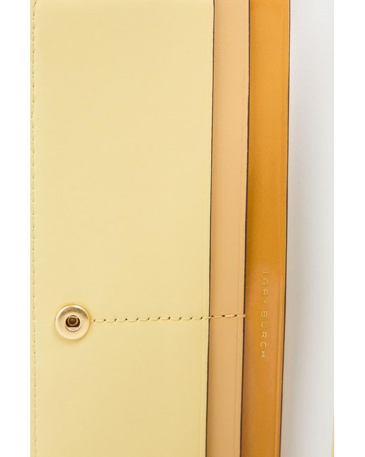Tory Burch Natural Two-tone Leather Wallet