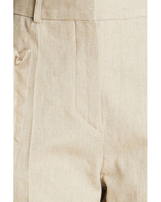 Jacquemus Natural Papier Linen-blend Cargo Pants