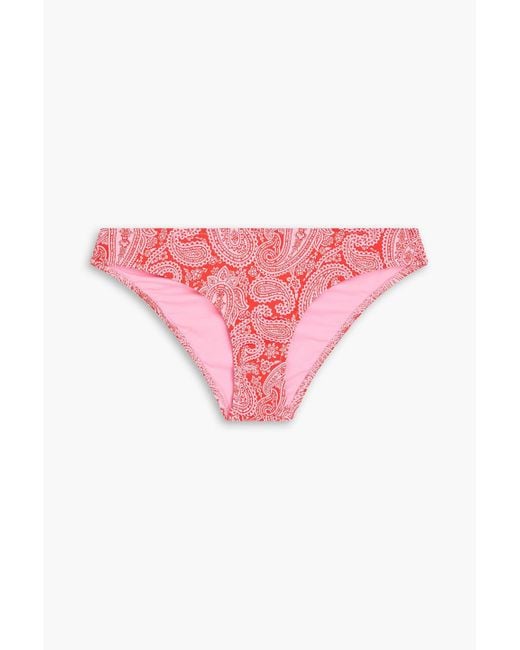 Heidi Klein Pink Tangier tief sitzendes bikini-höschen mit paisley-print