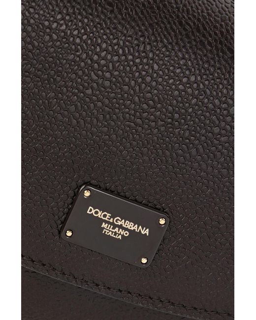 Dolce & Gabbana Black Pebbled-leather Clutch