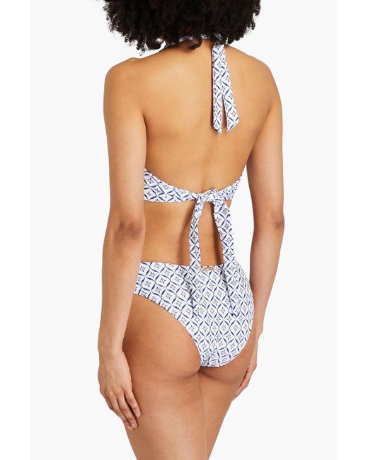Heidi Klein Blue Capri halbhohes bikini-höschen mit print