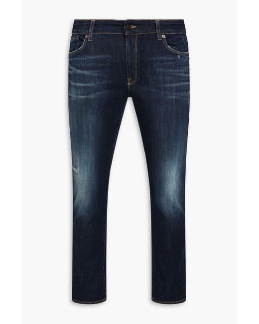 Dolce & Gabbana Jeans mit schmalem bein aus ausgewaschenem denim in Blue für Herren
