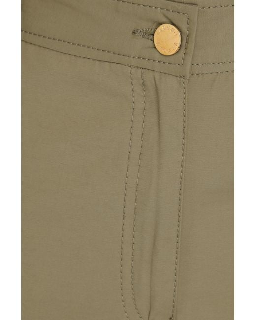 Sandro Green Cotton-blend Wide-leg Pants