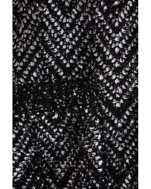Missoni Black Sequin-embellished Crochet-knit Cardigan