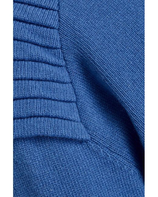 Fusalp Blue Wool And Cashmere-blend Turtleneck Sweater