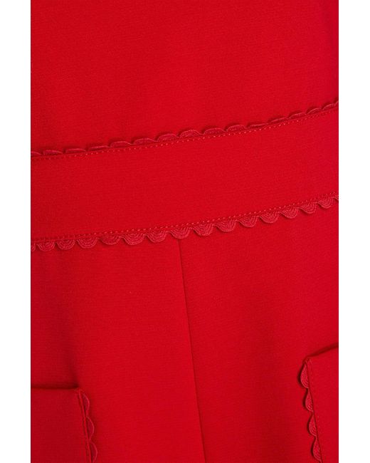 RED Valentino Red Crepe Mini Dress