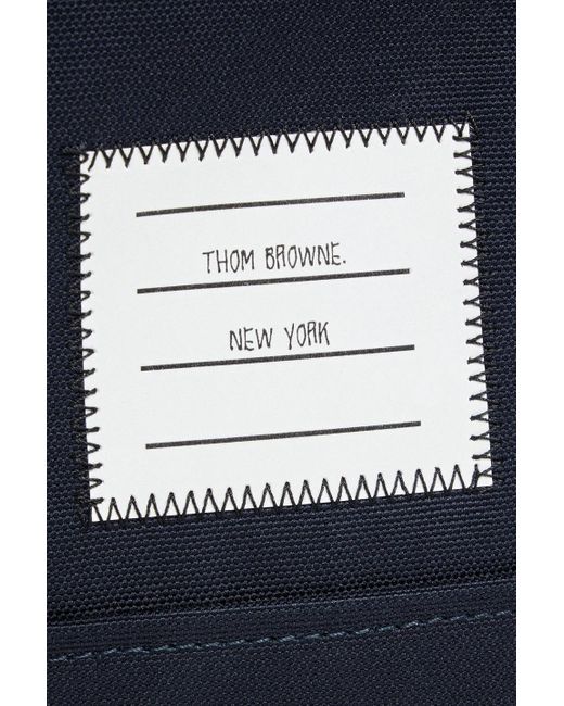Thom Browne Black Striped Cotton-blend Canvas Tote for men