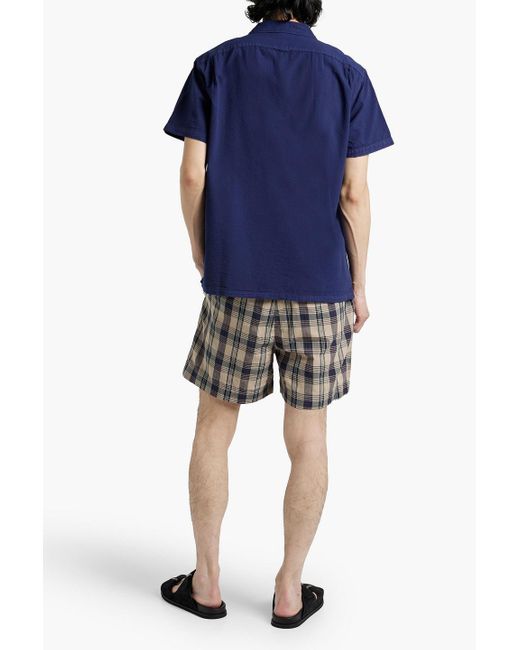 Alex Mill Blue Camp Cotton-seersucker Shirt for men