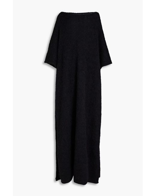 Rick Owens Black Brushed Knitted Cape