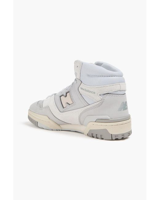 New Balance White 650 Suede And Shell High-top Sneakers for men