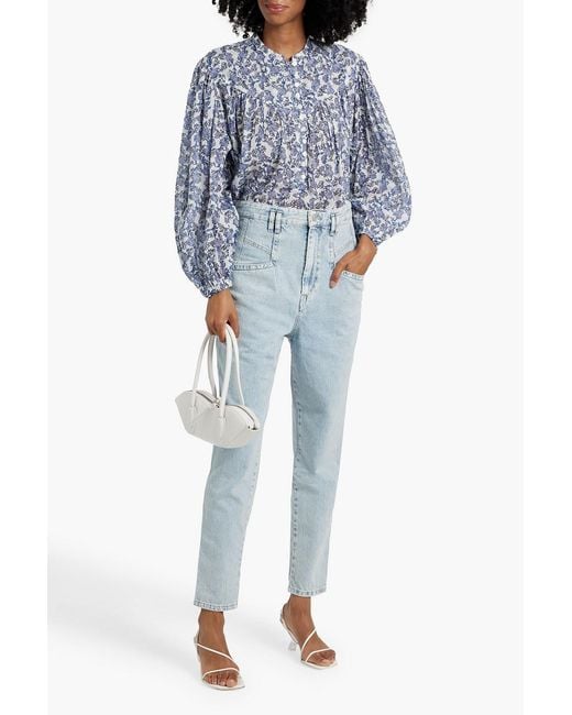 Isabel Marant Blue Padeloisasr High-Rise Tapered Jeans