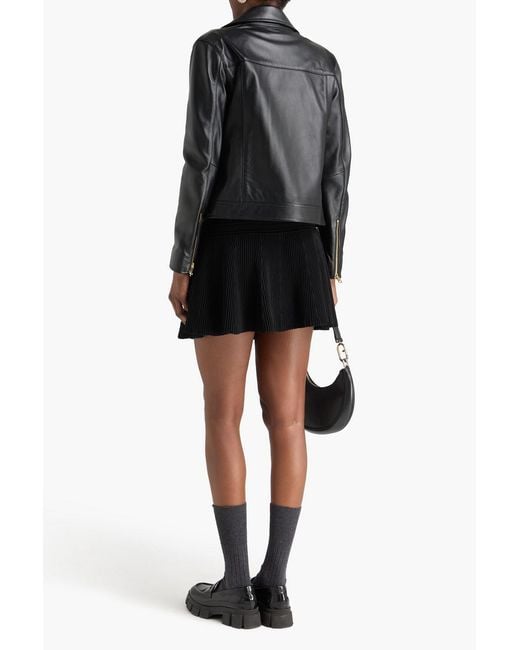 Bally Black Leather Biker Jacket