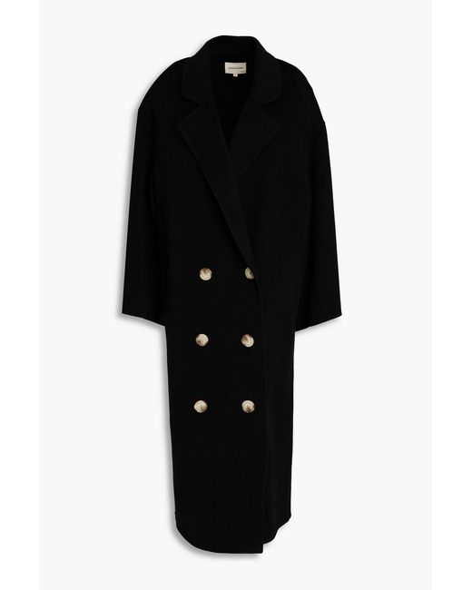 Loulou de Saison Black Borneo Double-breasted Wool And Cashmere-blend Felt Coat