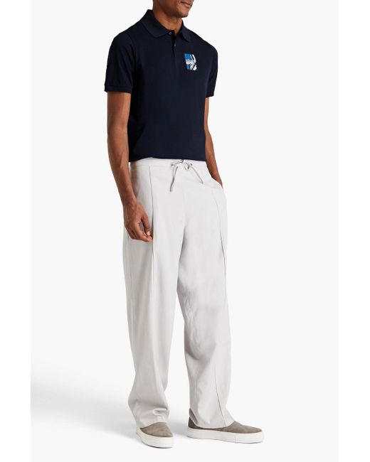 Dunhill White Lyocell And Cotton-blend Twill Pants for men