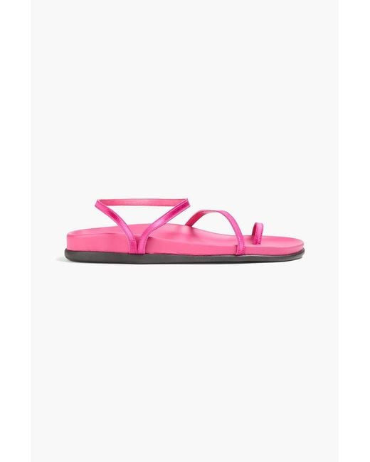 Ancient Greek Sandals Pink Eleftheria Satin Sandals