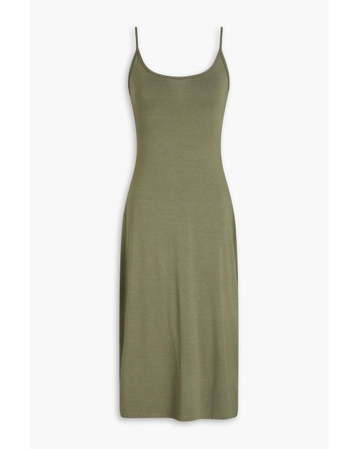 Enza Costa Green Kleid aus stretch-jersey mit cut-outs und twist-detail an der rückseite