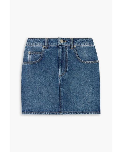 Isabel Marant Blue Stessy Denim Cargo Mini Skirt