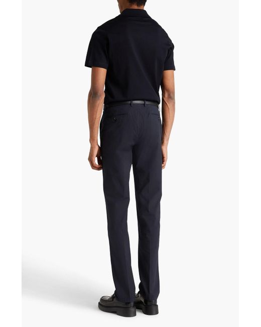 Dunhill Chinohose mit schmal zulaufendem bein aus einer baumwollmischung in Blue für Herren