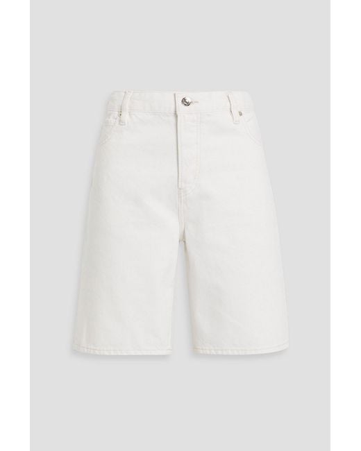 FRAME White The Leisure Denim Shorts