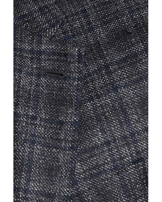 Canali Black Checked Wool Blazer for men