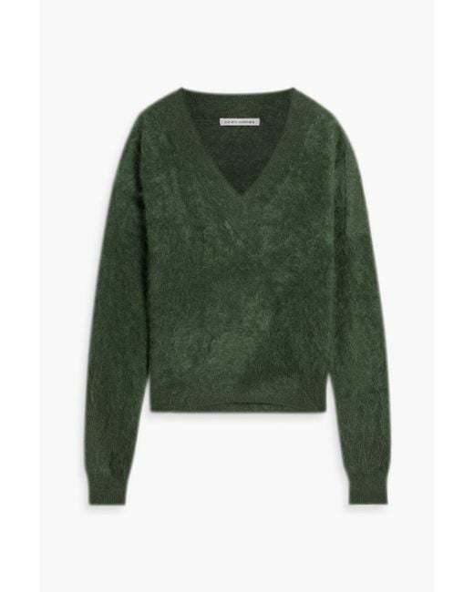 Autumn Cashmere Green Brushed Cashmere Sweater